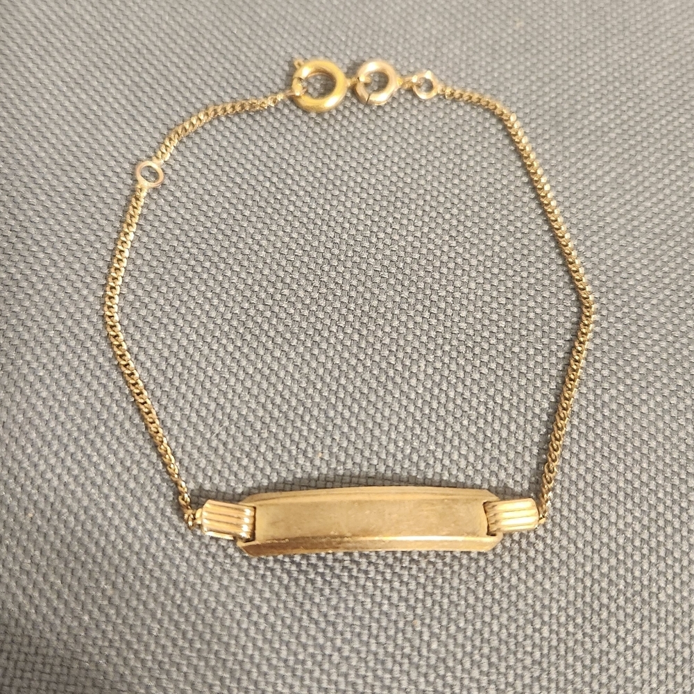 ✨ 9K Solid Gold ID Bracelet – 375 Hallmarked – Classic & Minimal ✨